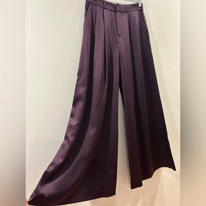 Banana Republic Plum Wide Leg 100% Silk